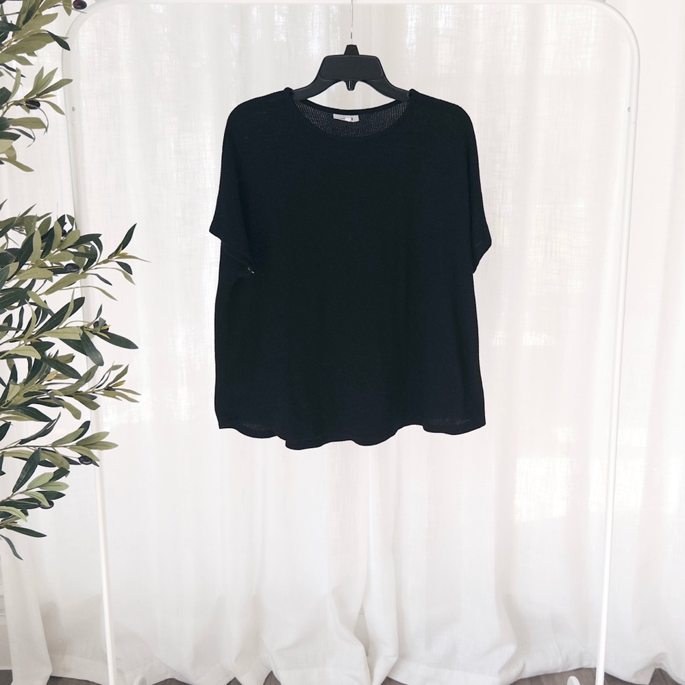 Black knit Women's Top